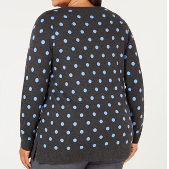 FINAL💲⬇️ NWT Charter Club dot tunic sweater, 0X - Picture 2 of 7
